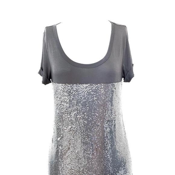 Patrizia Pepe Metallic Gray Bodycon Dress - Picture 4 of 8
